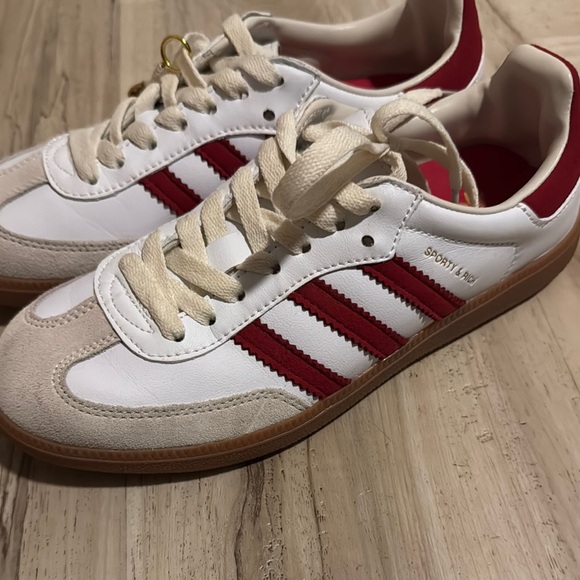 adidas Shoes - Adidas White and Red Retro Sneakers